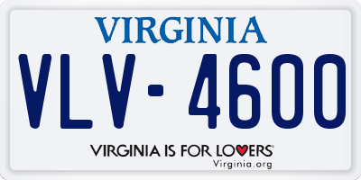 VA license plate VLV4600