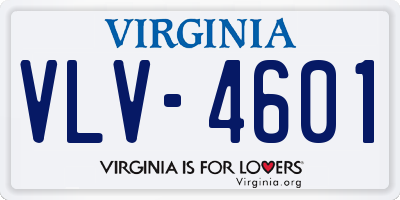 VA license plate VLV4601