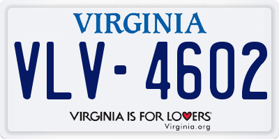 VA license plate VLV4602