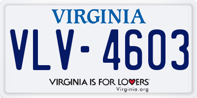 VA license plate VLV4603