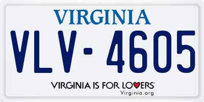 VA license plate VLV4605