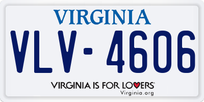 VA license plate VLV4606