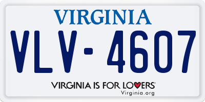 VA license plate VLV4607