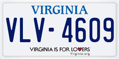 VA license plate VLV4609