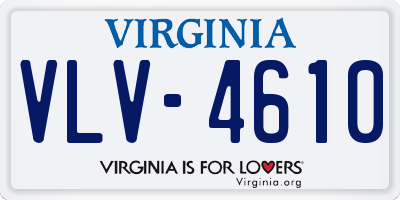 VA license plate VLV4610