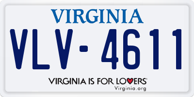 VA license plate VLV4611