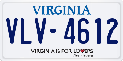 VA license plate VLV4612