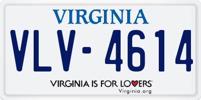 VA license plate VLV4614