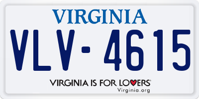 VA license plate VLV4615