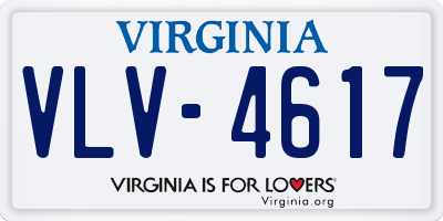 VA license plate VLV4617