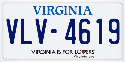 VA license plate VLV4619