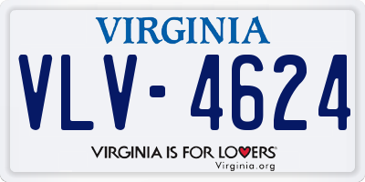 VA license plate VLV4624