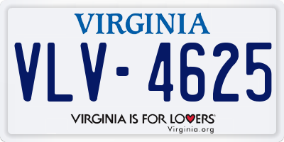 VA license plate VLV4625