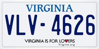 VA license plate VLV4626