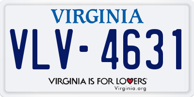 VA license plate VLV4631