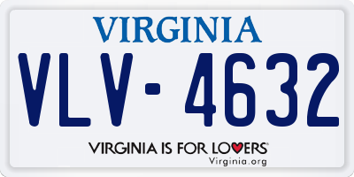 VA license plate VLV4632