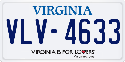 VA license plate VLV4633