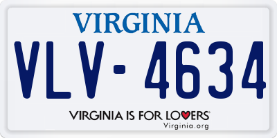 VA license plate VLV4634