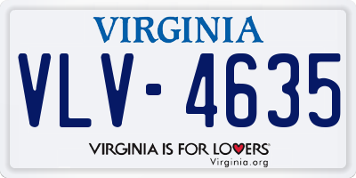 VA license plate VLV4635