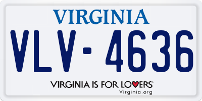 VA license plate VLV4636