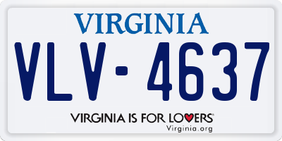 VA license plate VLV4637