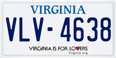 VA license plate VLV4638