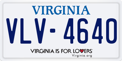 VA license plate VLV4640