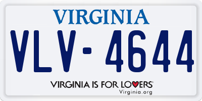 VA license plate VLV4644