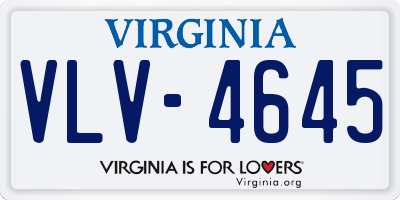 VA license plate VLV4645