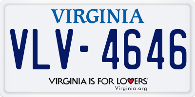 VA license plate VLV4646