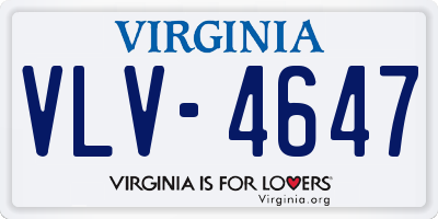 VA license plate VLV4647