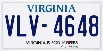 VA license plate VLV4648