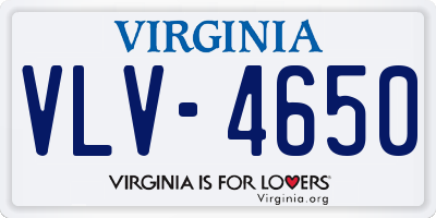 VA license plate VLV4650