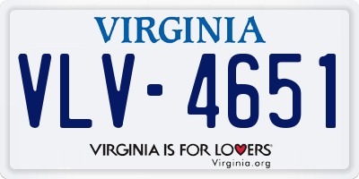 VA license plate VLV4651