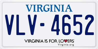 VA license plate VLV4652