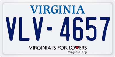 VA license plate VLV4657