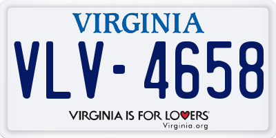 VA license plate VLV4658