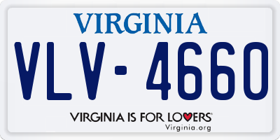 VA license plate VLV4660