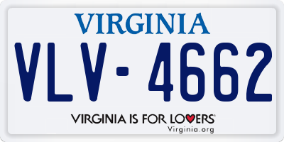 VA license plate VLV4662