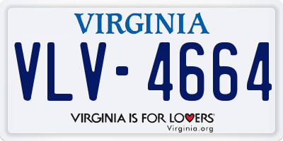 VA license plate VLV4664