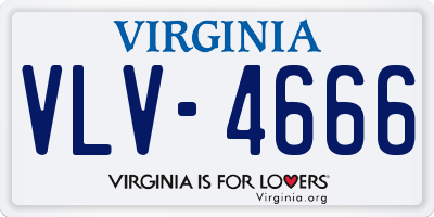 VA license plate VLV4666