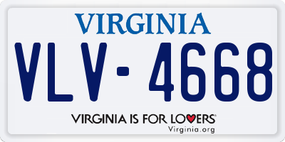 VA license plate VLV4668