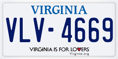 VA license plate VLV4669