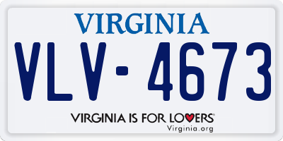 VA license plate VLV4673