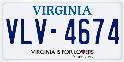 VA license plate VLV4674