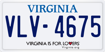 VA license plate VLV4675