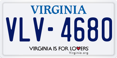 VA license plate VLV4680