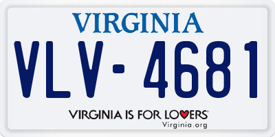 VA license plate VLV4681