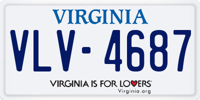 VA license plate VLV4687