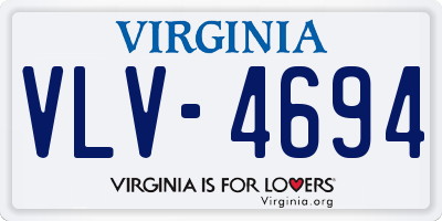 VA license plate VLV4694